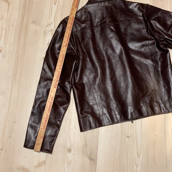 Armani Exchange Genuine Leather Jacket - Picture 9 of 11
